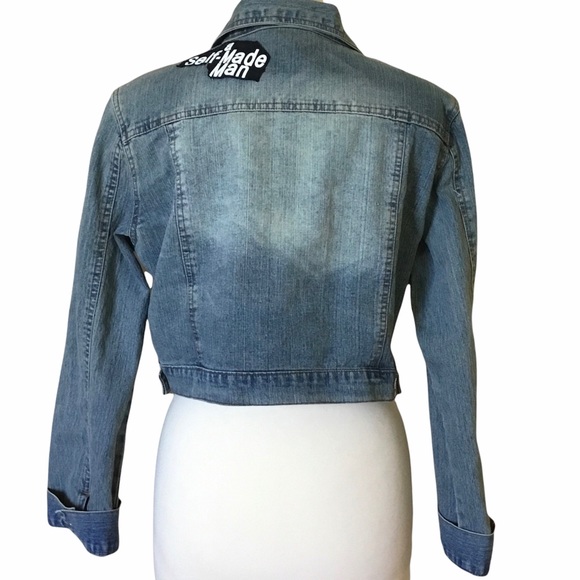 Vintage Destiny Jeans Upcycled Cropped Jean Jacket - Picture 3 of 15